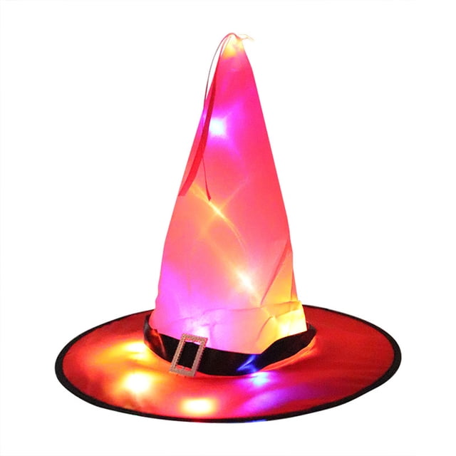 Sombrero de Halloween Sombrero de bruja iluminado colgante Decoraciones de Halloween Sombrero de bruja brillante Luces para exteriores patio