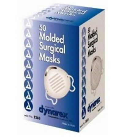 Surgical Face Mask Molded With Aluminum Nose Piece Blue - 50 Each