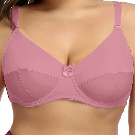 Clearance! Weikingp Bras for Women Women S Large Smooth Bra Comfort Sexuality Women S Bra Adjustable Bra Plus Size Lingerie Womens Underwear Pink 36