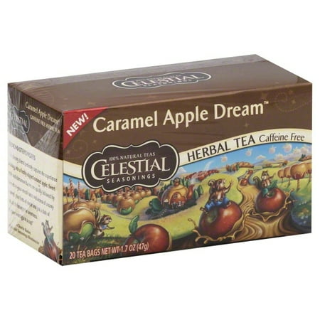 Caramel Milk Tea - Celestial Seasonings Herbal Tea, Caramel Apple Dream, 20 Count