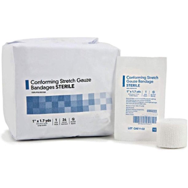 Conforming Bandages 1 Inch X 1 7 Yards96 Rolls Of Stretch Gauze Bandages Polyester Material Sterile Comfortable And Gentle Pressure Latex Free Walmart Com Walmart Com