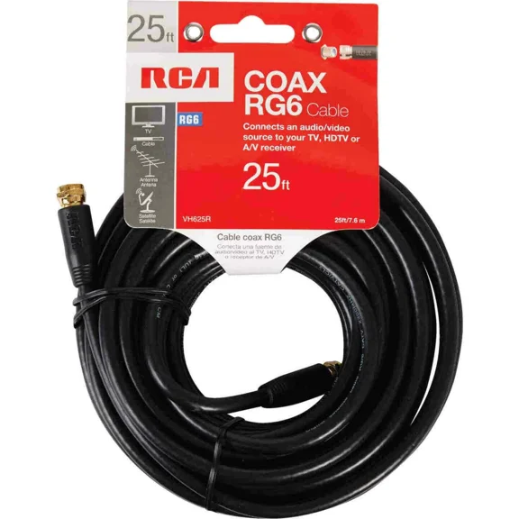 Rca 25Ft Rg6 Coaxial Cable