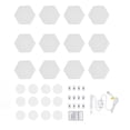 thumbnail image 2 of Luces De Pared Hexagonales, Batería CR2025 De 200 MAh, Fácil Instalación, Panel De Luz Inteligente De 12 Piezas, Sincronización De Música De Empalme Flexible Para Sala De, 2 of 7