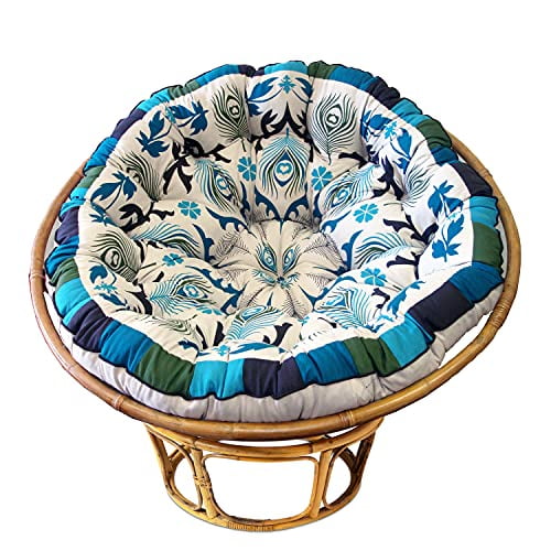 Pure 100 Cotton Duck Fabric Fits Standard 45 Inch Round Chair Chair Not Included VAHIGCY Papasan Overstuffed Chair Cushion Sink Into Our Thick Comfortable and Oversized Papasan