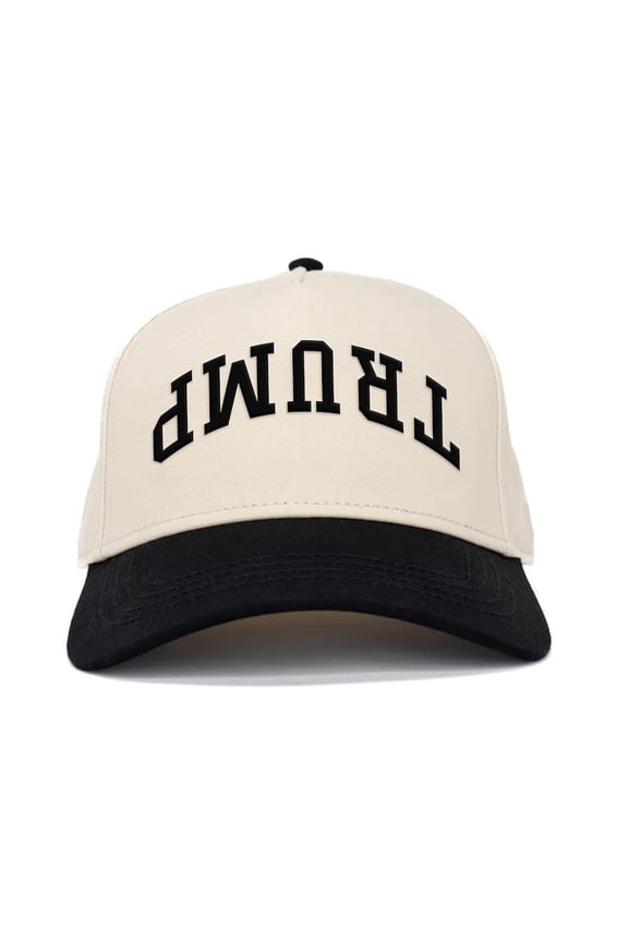 TRUMP Upside Down Hat, Funny Slogan Patch Headwear for Confident Individuals, Casual and Trendy Adjustable Hat