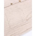 thumbnail image 3 of Cogild Plus Size Women's Long Beige Brushed Knit Cardigan – Button-Up Outerwear with Front Pockets XL~5XL, 3 of 8