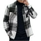 thumbnail image 1 of pstuiky hombres de manga larga, Camisa tipo cárdigan de manga larga con solapa y botones con estampado a cuadros informal para hombre. top de hombre m, 1 of 8