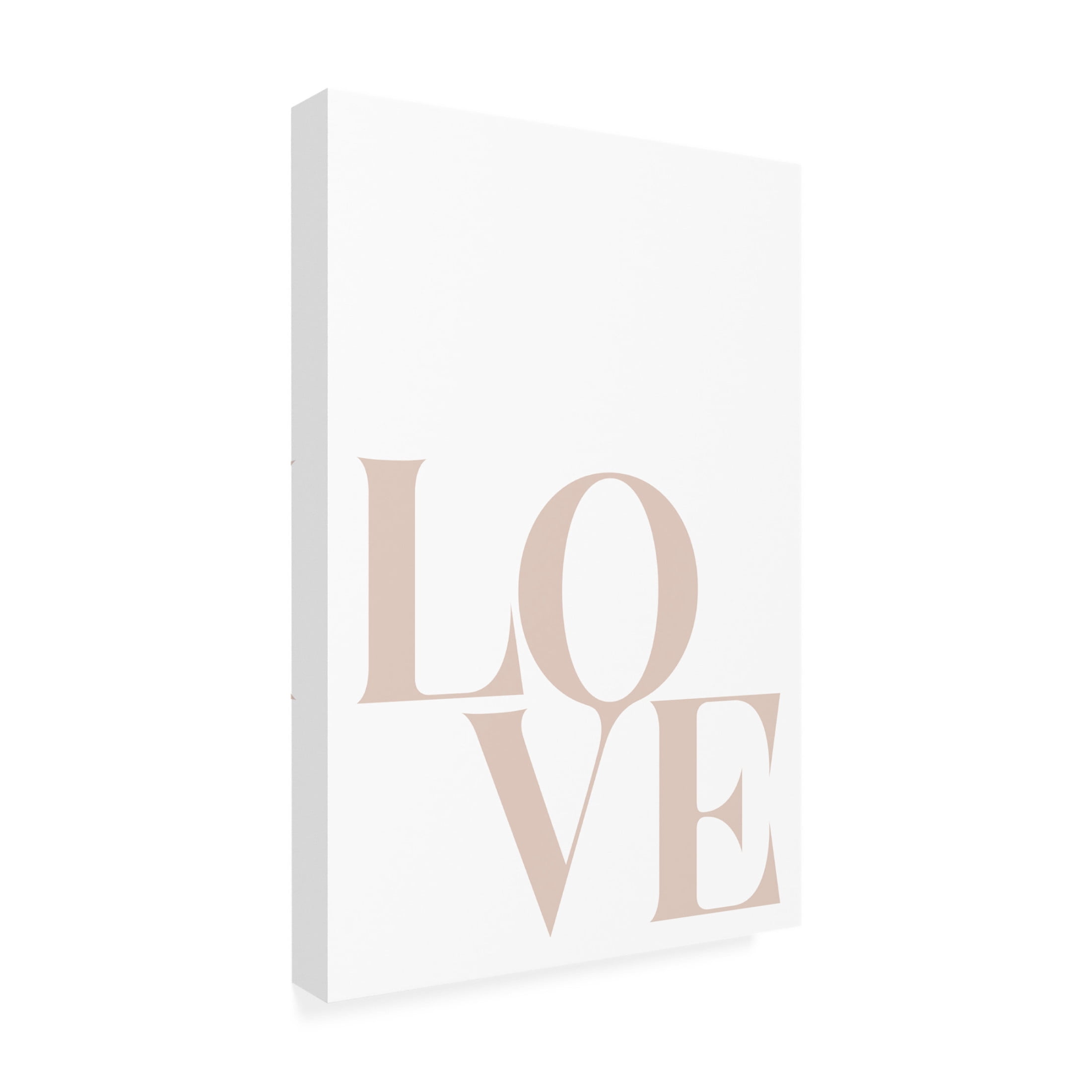 Trademark Fine Art uplusmestudio Love Beige Canvas Wall Art