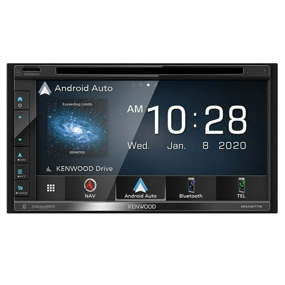 Restored Kenwood DNX577S 6.8-inch Double-Din in-Dash Navigation DVD Receiver with Bluetooth, Wi-fi, Android Auto, Apple Carplay, and SiriusXM Ready (Refurbished)