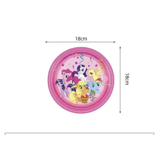 Vajilla para fiesta de cumpleaños de My Little Pony, plato desechable, pancarta, decoración para tarta, bandera colgante, decoración con globos de Little Pony