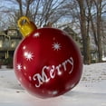 thumbnail image 1 of Bola de Navidad inflable de PVC de 60 cm con impresión navideña para exteriores, juguete decorado para decoraciones de piscinas y patios, 1 of 7