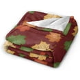 thumbnail image 2 of Thanksgiving Fall Pumpkin Throw Blanket, Cute Autumn Leaf Blanket for Adults, Soft Comfortable Pumpkins Fleece Carpet Blanket for Sofa Bed Couch, 2 of 6