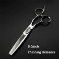 thumbnail image 5 of Juego de tijeras profesionales para cortar el cabello de 15 cm (6 pulgadas) para barbería y entresacar, con mango ergonómico., 5 of 5
