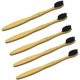 thumbnail image 2 of Cepillos de dientes manuales,cepillos de dientes de madera de bambú natural cepillo de dientes ecológico con cerdas negras suaves (5 piezas naturales) Vhermosa LKX-0427, 2 of 4