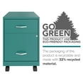 thumbnail image 5 of Space Solutions 18" Deep 2 Drawer Letter Width Mobile Vertical File Cabinet with Accessory Drawer, Teal, 5 of 17