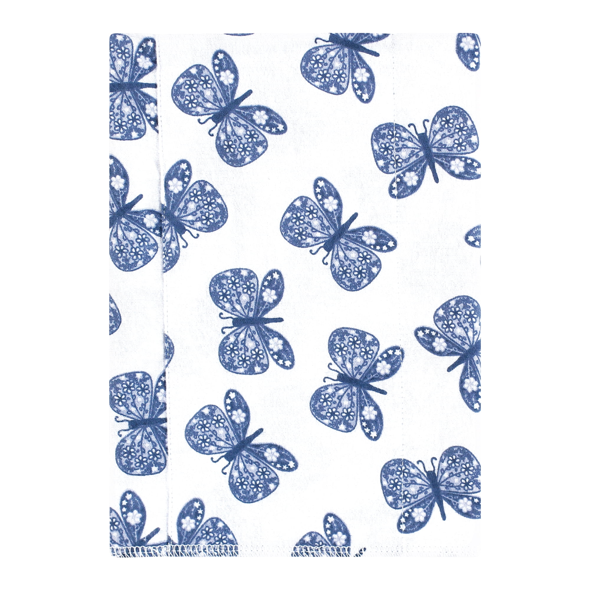 Hudson Baby Infant Girls Cotton Flannel Burp Cloths 4pk, Beautiful Butterfly, One Size