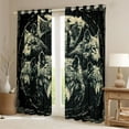 thumbnail image 2 of jejeloiu Safari Animal Wolf Blackout Curtains Set of 2 (52x84 Each),Beige Black Window Curtains For Kids, 2 of 6