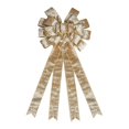thumbnail image 2 of HongHeng Large Christmas Bow for Wreath, Velvet Bows for Front Door Wall Fence Decor, Gilt Edged Xmas Wreath Bow Tree Topper Bow for Winter Christmas Party Decoration Supplies, 2 of 6