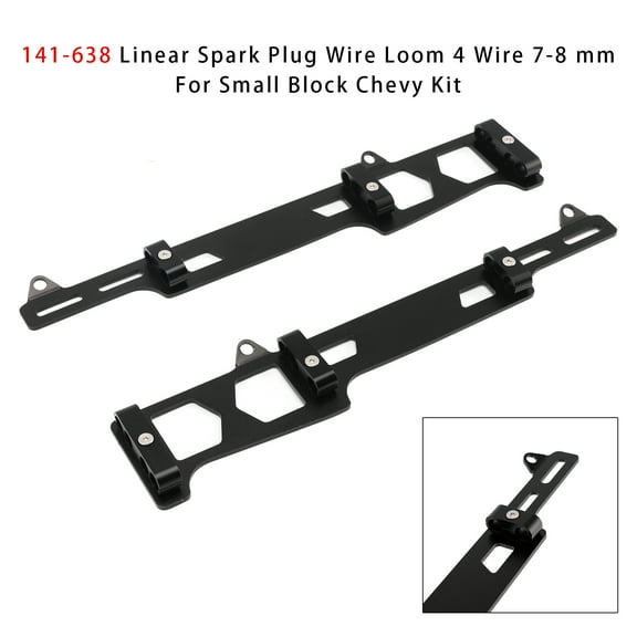 141-638 Linear Spark Plug Wire Loom 4 Wire 7-8 mm For Small Block Chevy Kit