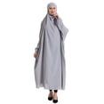 thumbnail image 4 of Gamivast Women Islamic Prayer Gown Full Cover Muslim Abaya Long Sleeve Loose Fit Dubai Kaftan Modest Hooded Robe Islamic Prayer Clothing Hijab Wear, 4 of 7