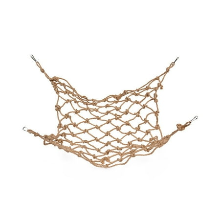 Bird Rope Net Swing Climbing Ladder Parakeet Perch Hammock with 4 Hooks Chew for Cockatoo
