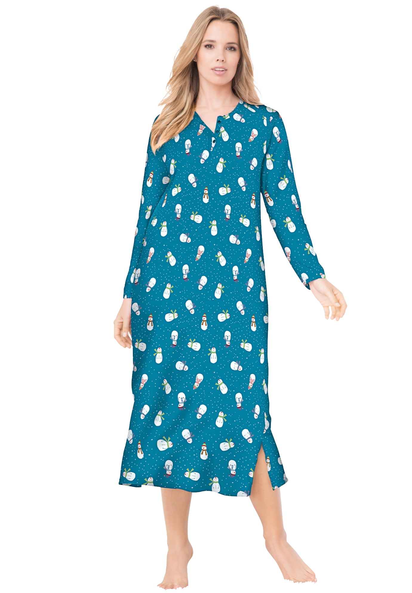 long sleeve plus size sleep shirt