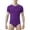 Purple, variant on Men's Short Sleeve Onesie Cotton Button Crotch Bodysuits Adult Snaps Crotch Onesies,Black L