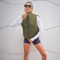 thumbnail image 2 of SUNBS Puffer Vest for Women Sleeveless Quilted Cropped Jacket Lightweight Stand-up Collar Winter Clothing with Pockets, 2 of 8