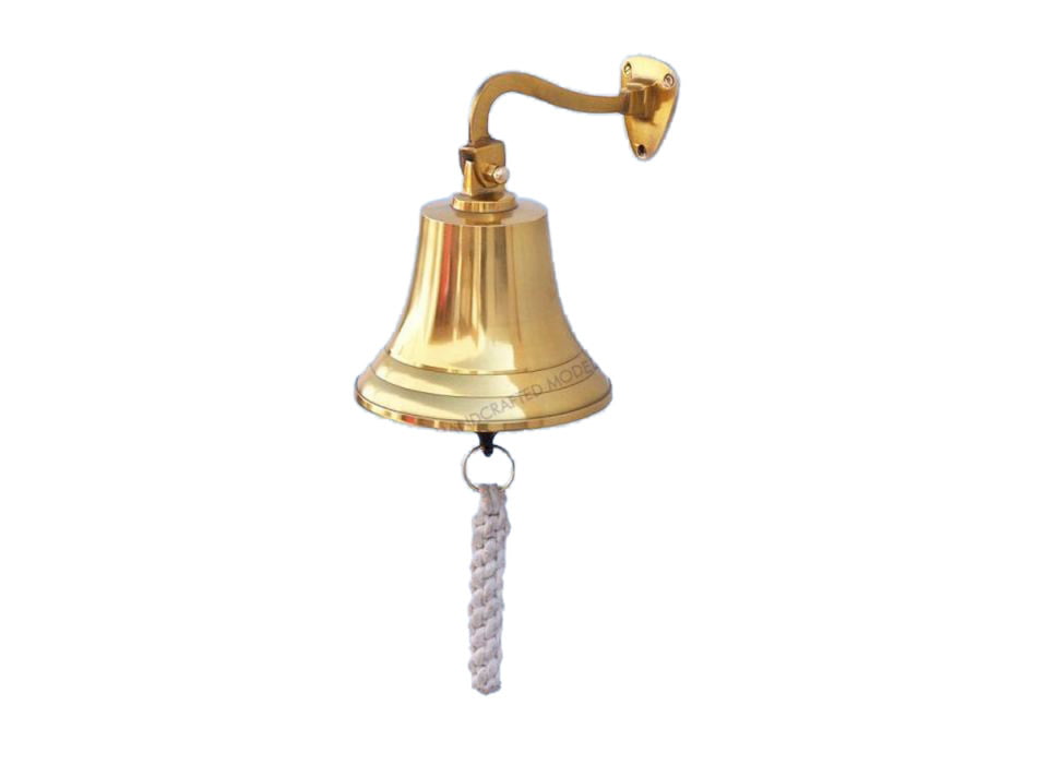 3 inches Diameter Brass Ship Bell Polished Nautical Hanging with Wall Mount Large Decor Outdoor Replica Bell Brass Nautical 