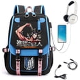 thumbnail image 2 of Mochila Anime Attack on Titan Para Mujeres De Estudiante Bolsa De Viaje Escolar Ordenador Portátil Para Hombres (Interfaz USB E Auricular), 2 of 4