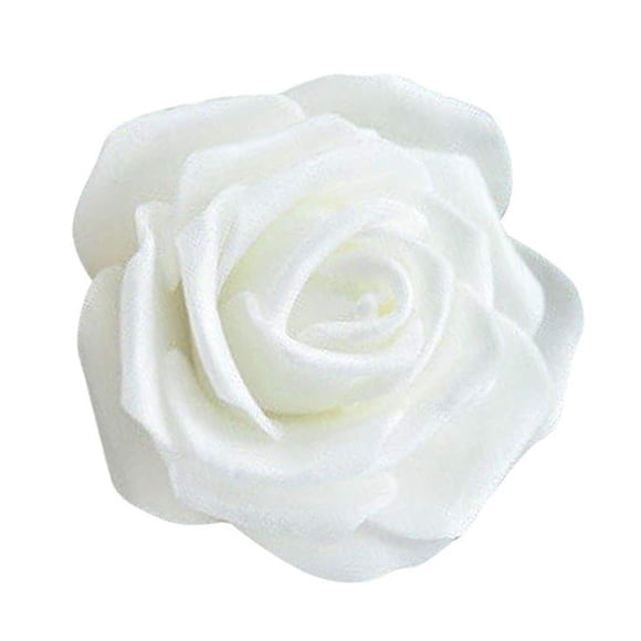 Yuarrent Paquete de 50 flores biónicas artificiales, rosas de simulación de espuma PE, decoraciones de flores falsas, regalos de compromiso para bodas y Kits de decoración para fiestas Blanco Yuarrent JJ18310-05