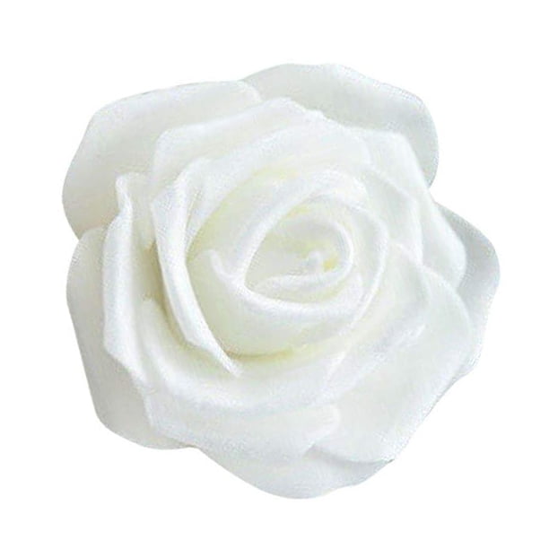 Matsuzay Paquete de 50 flores biónicas artificiales, rosas de simulación de espuma PE, decoraciones de flores falsas, regalos de compromiso para bodas y Kits de decoración para fiestas Blanco Matsuzay JJ18310-05