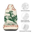 thumbnail image 4 of Wukai West Cowboys Full Set Car Seat Covers with Soft Padding Universal Auto Front Seats Protector and Cushion Mat, 4 of 5