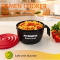 thumbnail image 6 of Layron Ramen Cooker Bowl - 45 oz Microwaveable Noodle Bowl Ramen- BPA Free and Dishwasher Safe Set for Dorm, Small Kitchen, or Officee (black), 6 of 7