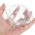 thumbnail image 2 of 50 Pcs Small Round Packaging Boxes Cake Chocolate Clear Packing Cupcake Stand Plastic, 2 of 6