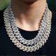 thumbnail image 4 of CHAO Cadena de eslabones cubanos para hombre, 50 mm, collar de eslabones cubanos de Miami helados, collares chapados en oro y plata, cadena de diamantes, cadena de oro, 4 of 5