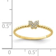 thumbnail image 4 of Primal Gold 10 Karat Yellow Gold Butterfly Cubic Zirconia Ring, 4 of 7