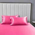 thumbnail image 3 of Reliable Bedding 4 piece Sheet Set, Silk Satin Sheet Set, Extra Soft Silky Sheets, Royal Luxury Sheet Set 24" Deep Pocket, Wrinke Free (Hot Pink,Super Queen), 3 of 5