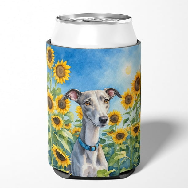 Whippet in Sunflowers Can or Bottle Hugger 3 in x 5 in - Walmart