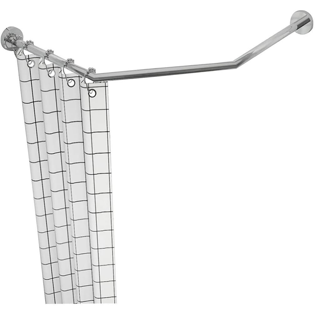Curved Shower Rod Diamond Shaped Curtain Rail Bathroom Bathtub Corner