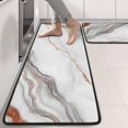 thumbnail image 2 of Kitchen Rugs Sets Of 2,White Marble Copper Line Pattern Anti Fatigue Kitchen Mat Rugs Non Slip Washable,Decorative Kitchen Floor Mats for Kitchen,Sink,Laundry,17"x47"+17"x47", 2 of 5