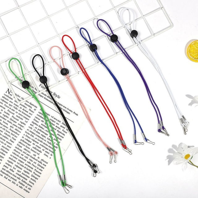 Paquete de 7 cordones para máscara, comodidad para aliviar la presión de los oídos, longitud ajustable, adecuado para cordón de máscara para niños adultos, soporte para máscara