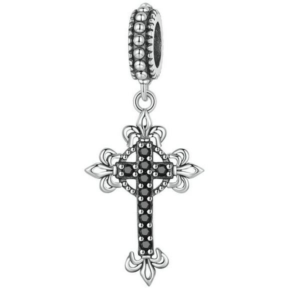 KAKOWELY Dije de cruz vintage con cuentas colgantes para pulseras, collares y joyería artesanal.