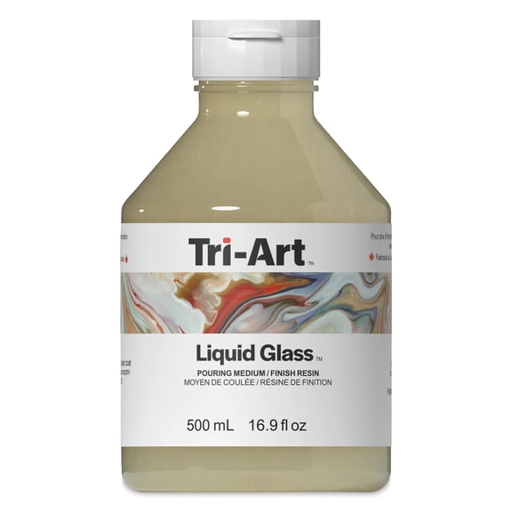 Tri-Art Liquid Glass Acrylic Pouring Medium, 500 ml, Clear