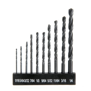 Hyper Tough 10-Piece Hss Material Black Oxide Drill Bits Set AU00052N, New Condition