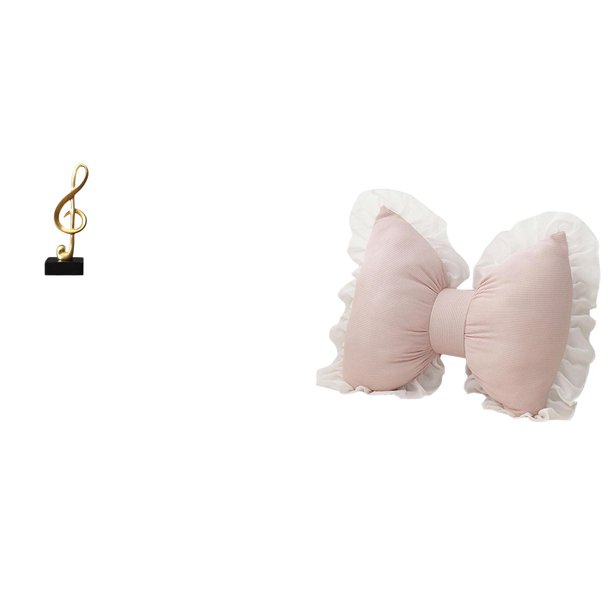 Figura de escritorio,Escultura de nota musical para escritorio,oficina,decoración del hogar,Cojín con lazo bonito,Almohada con forma de lazo,bonito cojín decorativo con lazo,Funda de