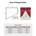 thumbnail image 6 of Red Purple Swag Valances for Windows, Modern Striped Plaid Abstract Oil Painted Rod Pocket Sheer Valances for Small Windows, Swag Toppers Light Filtering for Kitchen Living Room 2 Panels 36''x36'', 6 of 6