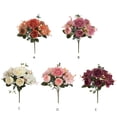 thumbnail image 3 of Inteprter Ramo de flores artificiales, cabezas falsas, rosas, fiesta, hogar, autoensamblaje, ramo decorativo para , boda, exhibición, rojo Type3 NO3, 3 of 6