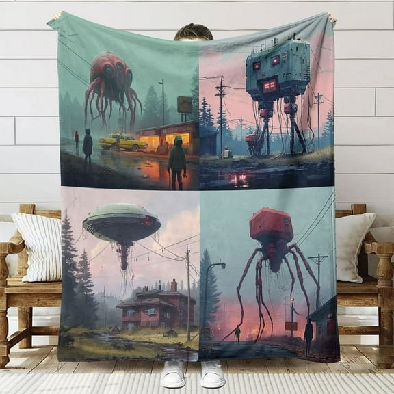 The Electric State Throw Blanket Gifts for Fans Lover Girls Boys Women Present Hoodie Him Bed 60"x80"