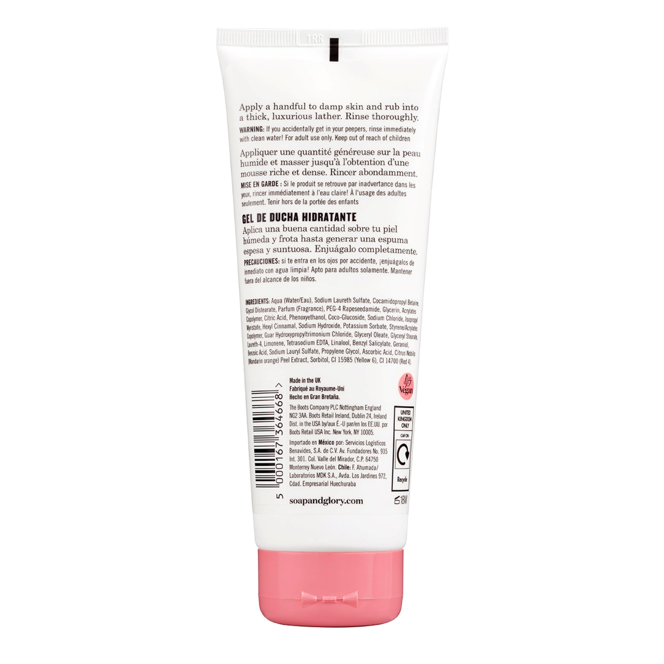 Soap & Glory Clean on Me Clarifying Body Wash, Original Pink Scent, All Skin Types, 8.4 fl oz